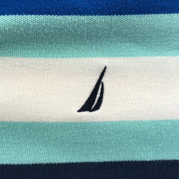 2 Nautica Mens Polo Shirt Large Short Sleeve Colorful Striped Casual Classic - Picture 13 of 16